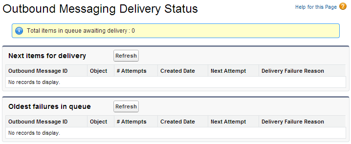 Outbound message queue